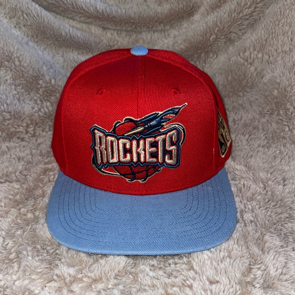 NBA Houston Rockets Mitchell & Ness Snapback Hat Hardwood Classic OSFA Pre-Owned